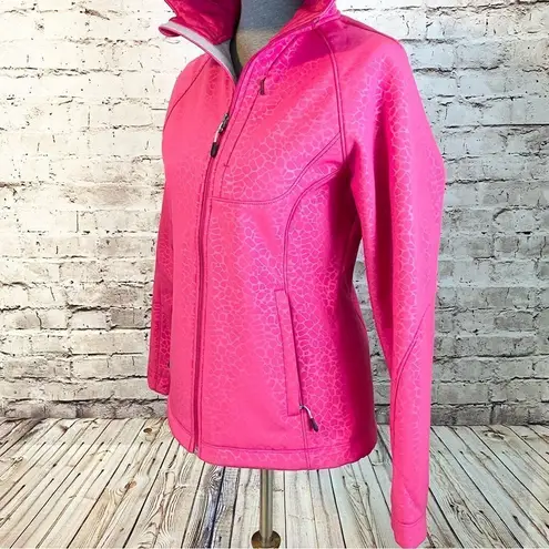 Kirkland Signature Kirkland Pink Soft Shell Fleece Lined Wind Resitant Hooded Full Zip Jacket Small - Image 4