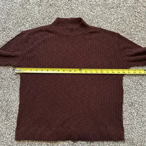 Everlane  dark brown knit mockneck sweater size XS
