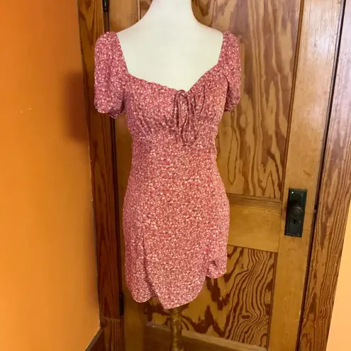 BP Nordstroms  ditsy floral tie front mini dress