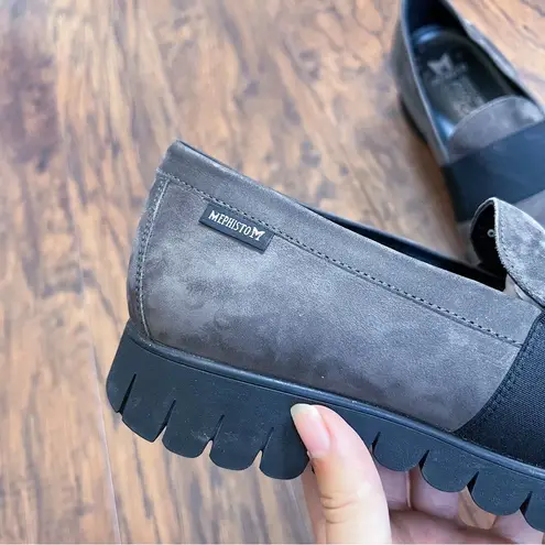 Mephisto • Loriane Bucksoft Loafer grey slip on suede leather nubuck comfort Size 9.5