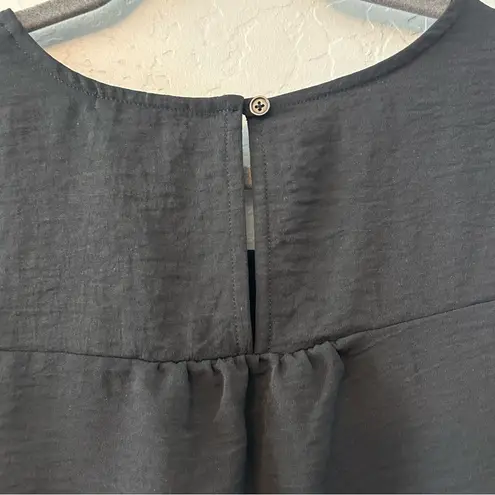 Pleione sleeveless black hi low tank top blouse size small