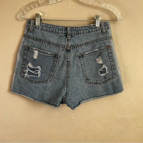 Lilyful Multi Denim High Rise Raw Hem Denim Jeans