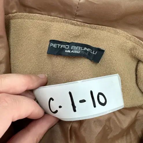 Pietro Brunelli Coat Womens Small Brown Yellow The Divina Maternity Jacket