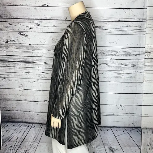 St. Bernard Classics Collection Size 20 Animal Print Duster Cardigan Jacket