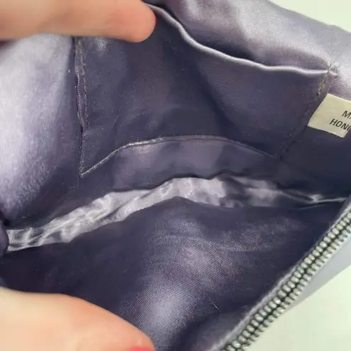 Vintage Women's Chain Strap Beaded Flap Front Shoulder Bag Purple clutch Medium