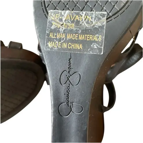 Jessica Simpson  Black Strappy Platform Shoes