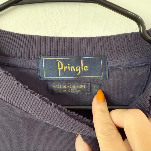 Vintage Pringle of Scotland Embroidered Golf Sweatshirt Sz L Blue Size L