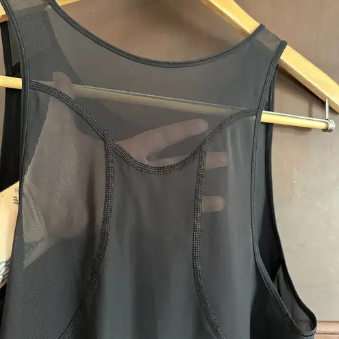 Lululemon  | Black Sculpt II Mesh Panel Rounded Hem Tank | Size 4