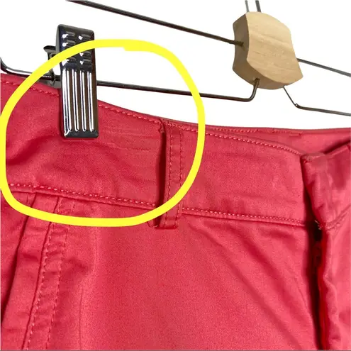 Dockers Coral Pink Cotton Blend Pedal Pusher Cropped Capri Pants