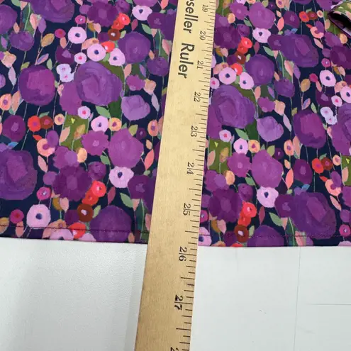 Hutch Top Womens Large Purple Lavender Watercolor Whimsy Floral Davy Blouse