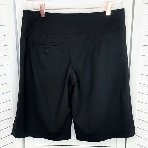 BCBGMAXAZRIA  Mandy Pleat Front Culotte Shorts Black 4 Wool