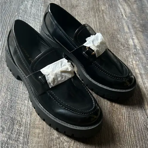 Madden Girl Womens  Harlow Platform Loafer - Black 8.5 NWOT