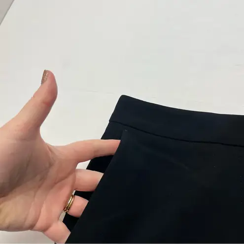 Max Mara Straight Leg Pants Women Size 8 Black Side Buttons Triacetate Polyester