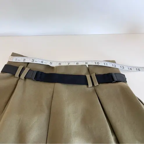 Jason Wu Miss Wu Women’s Olive Green Pleated Belted Mini Skirt