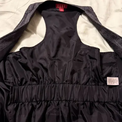 Elle 2000s Pinstripe Gray Vest Size Small