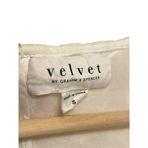 Velvet by Graham Spencer Crochet Mini Dress Women Size Small White Lace Boho