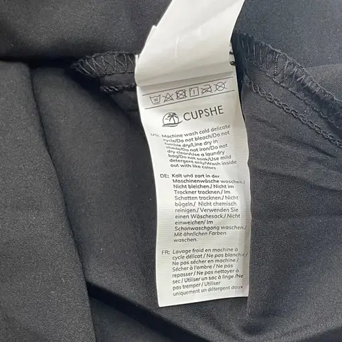 Cupshe  Floral Print Chiffon‎ Mini Dress Women's Medium Long Sleeves Black NEW