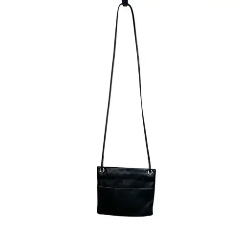 Anthropologie  Margot Black Leather Crossbody Bag