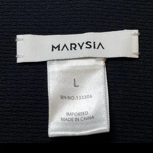 NWOT! MARYSIA Mott Maillot Black Swimsuit Bodysuit Scalloped Edge Backless Size Large