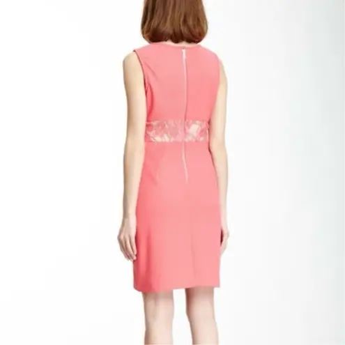 Julia Jordan New Pink Lace Ribbed Sheath Dress Size 8