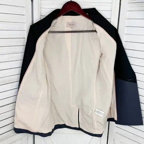 Rebecca Taylor Tailored Color Block Double Breasted Blazer Jacket Grey Black 4