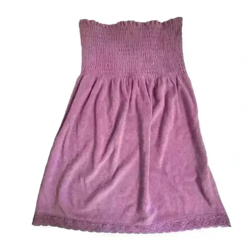 Aeropostale  Women's Smocked Strapless Short Dress Purple Size S