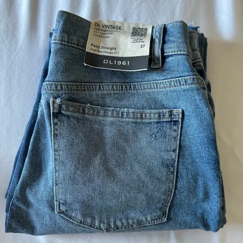 DL1961 NEW - Patti Straight High Rise Jeans - Reef Raw - Sz 27 - $209