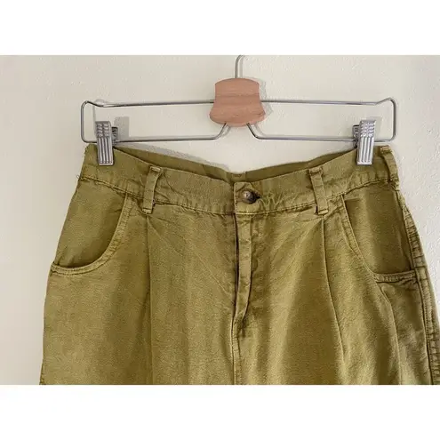 Urban Outfitters UO Green Khaki High Waisted Straight Leg Jeans Utility Goblin Dark Academia Boho