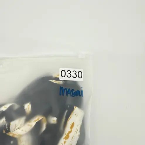 MASAI Copenhagen Berta Loose Paint Stripe Tunic Top Women's Medium Black White