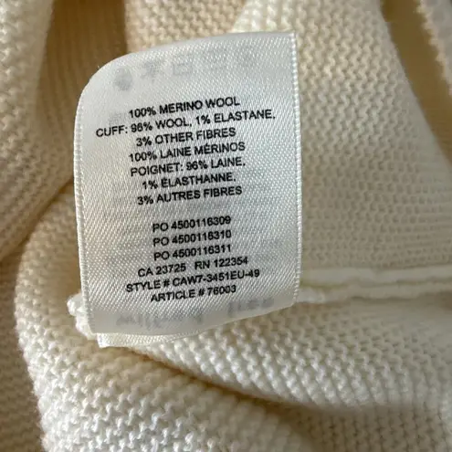 Wilfred Free Aritzia Womens Wolter Sweater Size S Ecru Ivory Knit Merino Wool