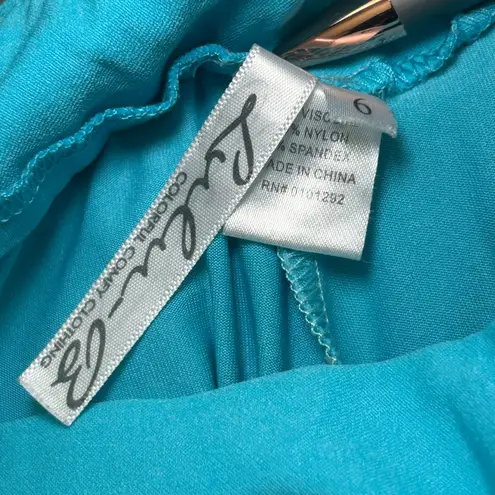 Lulu B Skort Size 6 Turquoise Blue Scalloped Hem Athletic Golf Activewear UPF 50