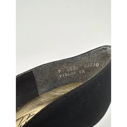 Life Stride Night Life By Womens Black Satin Pumps With Rose Detail Size 7