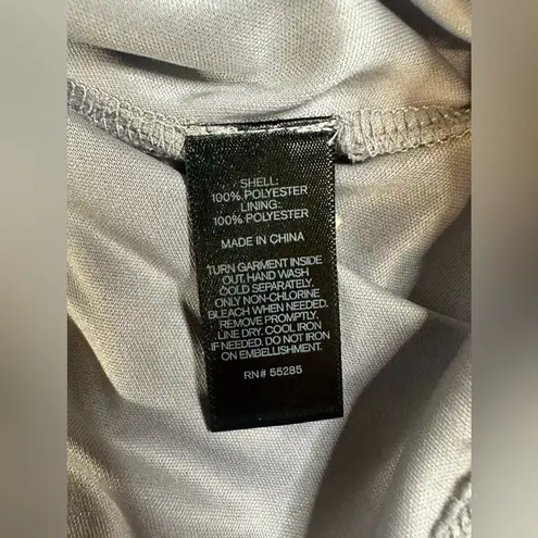 EXPRESS  Sequin Gray Tank‎ Top Split Flowy Back Stretch Cocktails Size Small