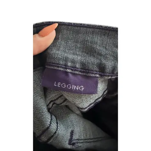 NYDJ Gray Black Two Tone Denim Jeggings Jeans Size 0