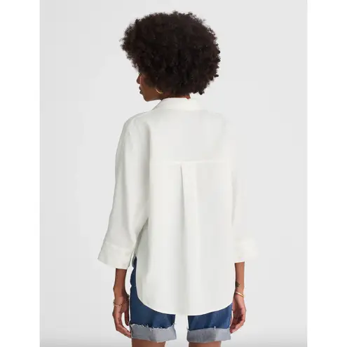 Madewell  Cotton Double Gauze Oversized Shirt Button Up White Relaxed XL NWT