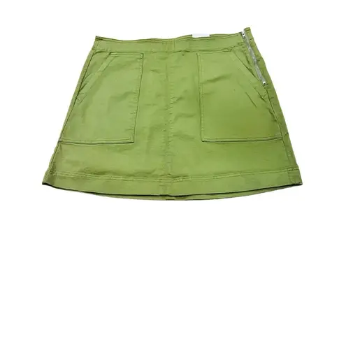 Free Assembly Women's Patch Pocket Mini Skirt Size 16 NWT Green