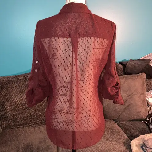 🎉4 for $20 NY&CO See through Button Down, Small