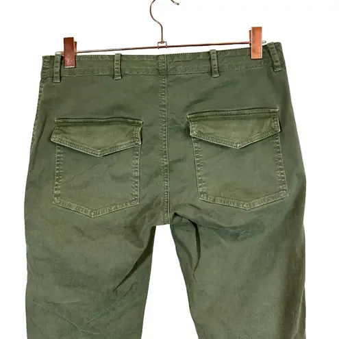 Nili Lotan Cropped French Military Pant In Camo Army Green