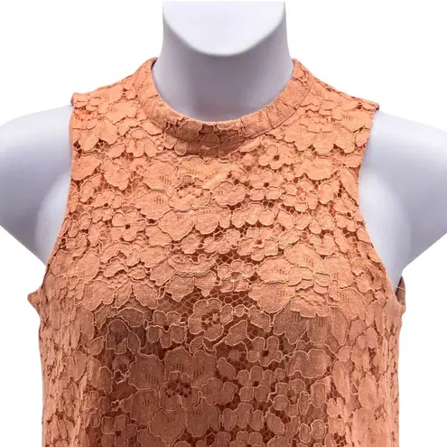 Rose + Olive Lace Top Size Large Peach