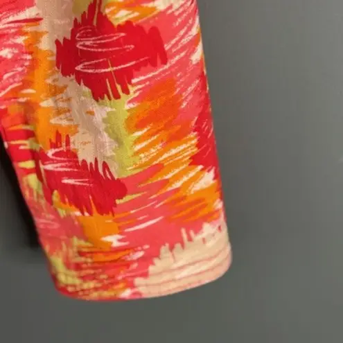 Hearts of Palm Orange Yellow Floral Button Colorful 3/4 Sleeve Jacket Career 14