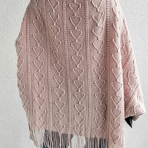 Womens Blush Pink Textured Fringed Faux Fur Trim Open Cardigan OSFM Size undefined