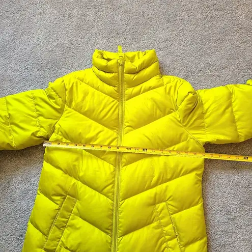 Lands End Women's Size Small Down Puffer Jacket Full Zip Yellow