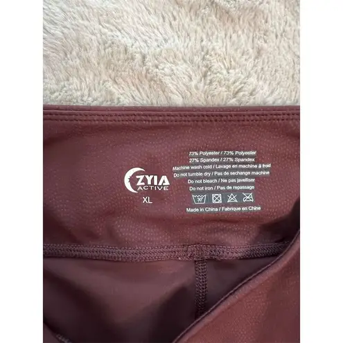 Zyia Women's Biker Shorts XL Purple High-Waisted with Pockets