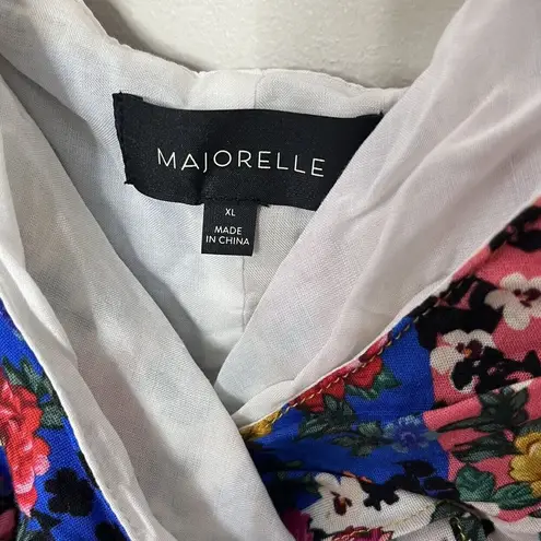 Majorelle NWT Nolita Floral Midi Dress Women’s Size XL Patchwork Boho Adjustable