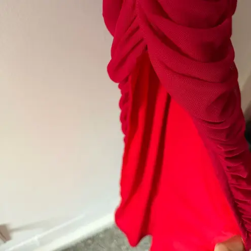 NWT Babyboo Demi Maxi Dress in Red Size XS Date Night Sexy Bodycon Side Slit