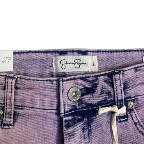 Jessica Simpson  Women's Shorts Sz 27 Purple Wash Jean Denim Cut Off New