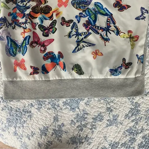 Boston Proper Colorful Butterfly Print Whimsical Crewneck Sweatshirt Size Small