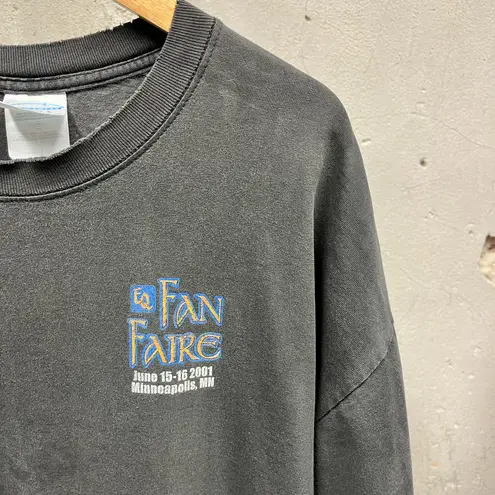 Vintage 2001 Everquest Shadows of Luclin Fan Faire Gaming Promo Playstation Tee Black Size XL