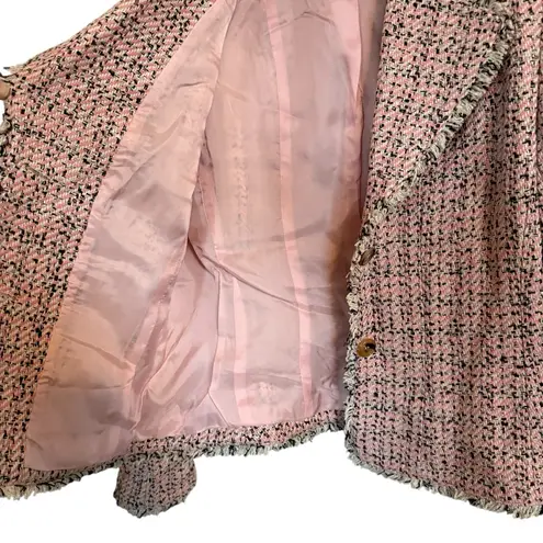 Doncaster Blazer Silk Blend Tweed Long Sleeve Multi-Color Women’s Size 10