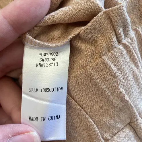 Doe & Rae NWT paper bag waistband patents with pockets S 100% cotton